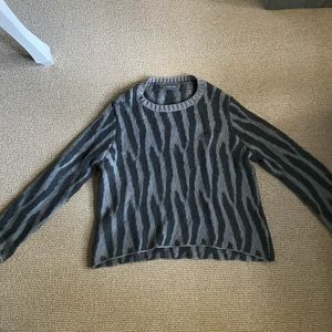 Wooden ships sweater XS/S zebra gray black